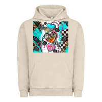 Pigment French Oak race heart Urban Hoodie - AdoDesignShop
