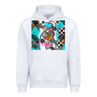 White race heart Urban Hoodie - AdoDesignShop