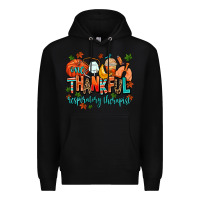 Black one thankful respiratory therapist Premium Hoodie - AdoDesignShop