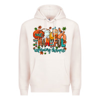 Pale Pink one thankful respiratory therapist Premium Hoodie - AdoDesignShop