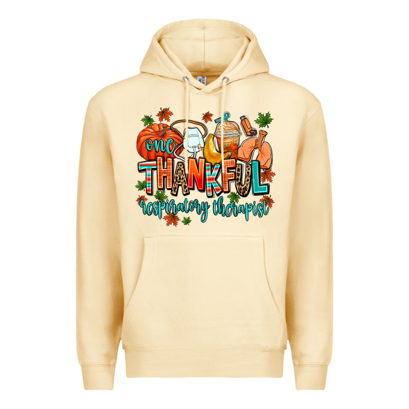 One Thankful Respiratory Therapist Premium Hoodie by AdoDesignShop | Teevron
