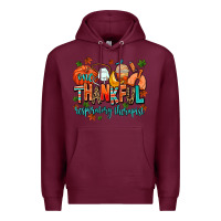 Burgundy one thankful respiratory therapist Premium Hoodie - AdoDesignShop