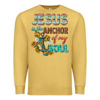 Antique Gold jesus is the anchor of my soul Premium Sweatshirt - texasbilliewilder
