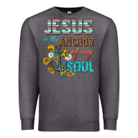 Charcoal Heather jesus is the anchor of my soul Premium Sweatshirt - texasbilliewilder