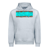 Heather Grey turquoise leopard Urban Hoodie - JahusDesignShop