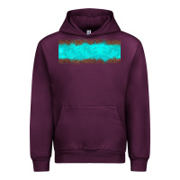 Mauve Wine turquoise leopard Urban Hoodie - JahusDesignShop