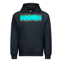 Navy turquoise leopard Urban Hoodie - JahusDesignShop