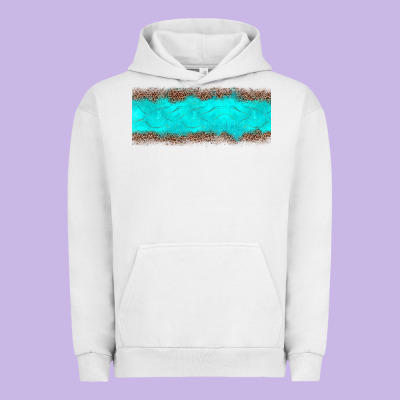 Turquoise Leopard Urban Hoodie Designed By Jahusdesignshop