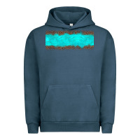 Pigment Midnight Navy turquoise leopard Urban Hoodie - JahusDesignShop