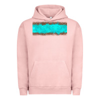 Pigment Salmon turquoise leopard Urban Hoodie - JahusDesignShop