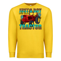 Lemon just a boy who loves tractor Premium Sweatshirt - texasbilliewilder