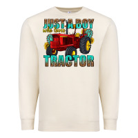Sandshell just a boy who loves tractor Premium Sweatshirt - texasbilliewilder