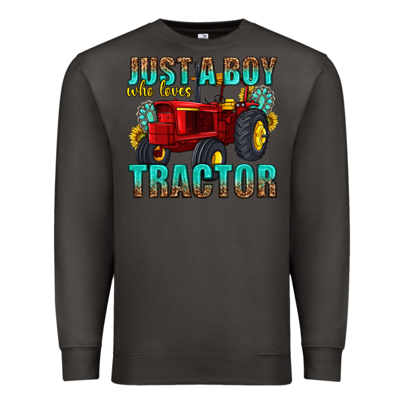 Just A Boy Who Loves Tractor Premium Sweatshirt by texasbilliewilder | Teevron