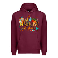 Burgundy medical assistant Premium Hoodie - AdoDesignShop