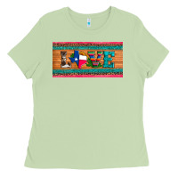 Matcha love texas sunflowers cactus cowhide license plate Ladies Tee - Artiststas