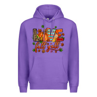 Purple love fall  yall Premium Hoodie - AdoDesignShop