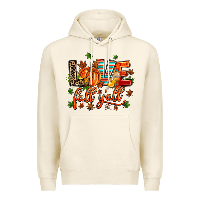Love Fall  Yall Premium Hoodie by AdoDesignShop | Teevron