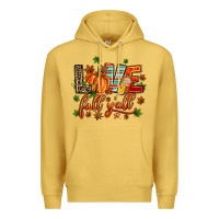 Antique Gold love fall  yall Premium Hoodie - AdoDesignShop