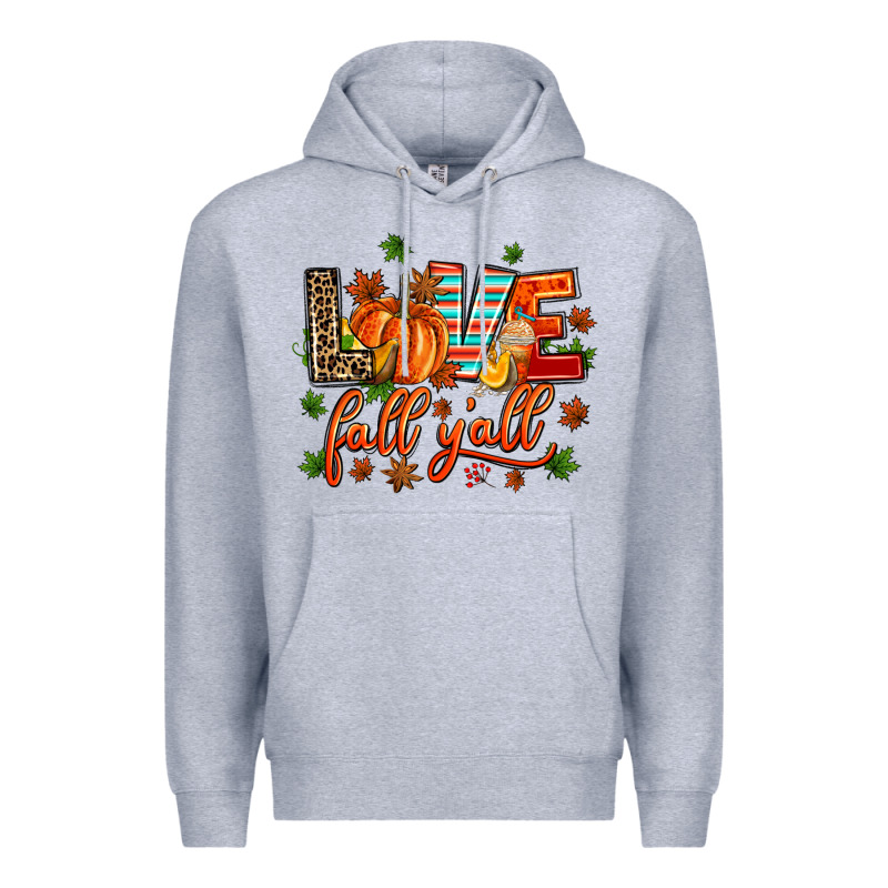 Love Fall  Yall Premium Hoodie by AdoDesignShop | Teevron