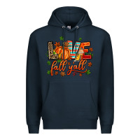 Navy love fall  yall Premium Hoodie - AdoDesignShop