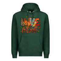 Sports Green love fall  yall Premium Hoodie - AdoDesignShop