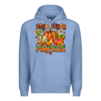 Colony Blue farm fresh pupkins Premium Hoodie - AdoDesignShop