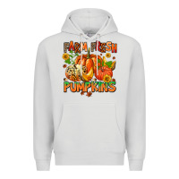 Dove Grey farm fresh pupkins Premium Hoodie - AdoDesignShop
