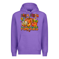 Purple farm fresh pupkins Premium Hoodie - AdoDesignShop