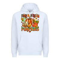 White farm fresh pupkins Premium Hoodie - AdoDesignShop