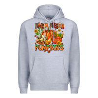 Heather Grey farm fresh pupkins Premium Hoodie - AdoDesignShop