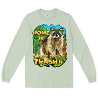 Matcha raccoon home is where the trash is Long Sleeve Tee - BarkalooDesign