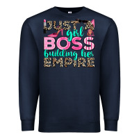 Navy just a girl boss building her empire Premium Sweatshirt - texasbilliewilder