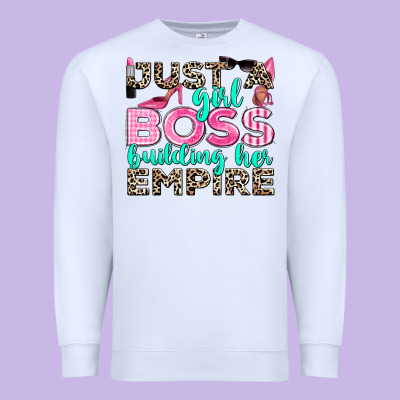 Just A Girl Boss Building Her Empire Premium Sweatshirt Designed By Texasbilliewilder