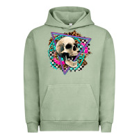 Pigment Oil Green race skull Urban Hoodie - AdoDesignShop