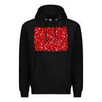 Black bandana background Premium Hoodie - AdoDesignShop
