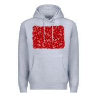 Heather Grey bandana background Premium Hoodie - AdoDesignShop
