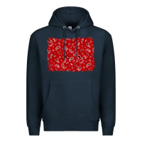 Navy bandana background Premium Hoodie - AdoDesignShop