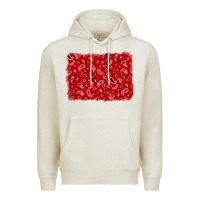 Oatmeal Heather bandana background Premium Hoodie - AdoDesignShop