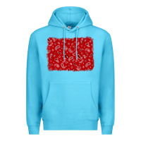 Ocean Blue bandana background Premium Hoodie - AdoDesignShop