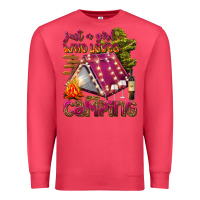 Cardinal just a girl who loves camping Premium Sweatshirt - texasbilliewilder