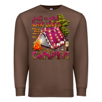 Chestnut just a girl who loves camping Premium Sweatshirt - texasbilliewilder