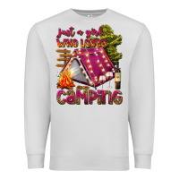 Dove Grey just a girl who loves camping Premium Sweatshirt - texasbilliewilder