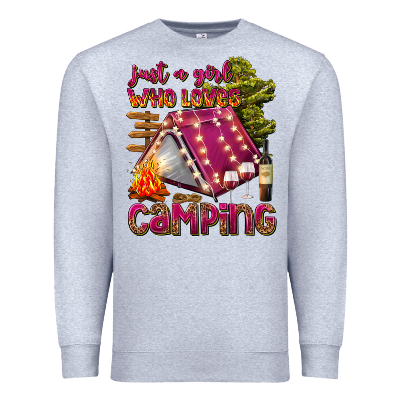 Just A Girl Who Loves Camping Premium Sweatshirt by texasbilliewilder | Teevron