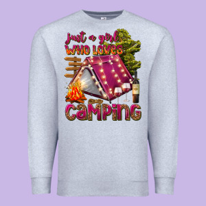 Just A Girl Who Loves Camping Premium Sweatshirt Designed By Texasbilliewilder