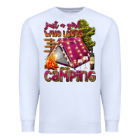 White just a girl who loves camping Premium Sweatshirt - texasbilliewilder