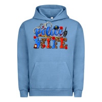 Pigment Pebble Blue police wife Urban Hoodie - AdoDesignShop