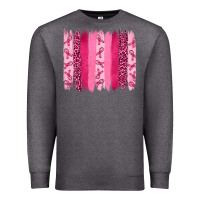 Charcoal Heather Breast Cancer Brushstrokes Premium Sweatshirt - RanaPortraitStore
