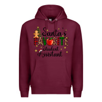 Burgundy santa's favorite student assistant Premium Hoodie - AdoDesignShop