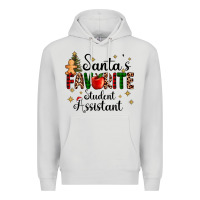 Dove Grey santa's favorite student assistant Premium Hoodie - AdoDesignShop