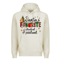 Oatmeal Heather santa's favorite student assistant Premium Hoodie - AdoDesignShop